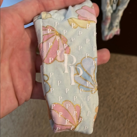 Posh Peanut Blue and Pink Footies Pajamas with Snug Fit - Picture 5 of 6